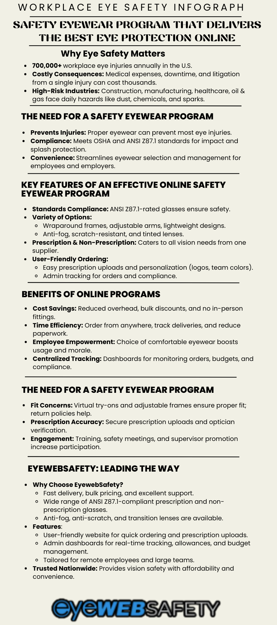 Workplace Eye Safety Infograph
